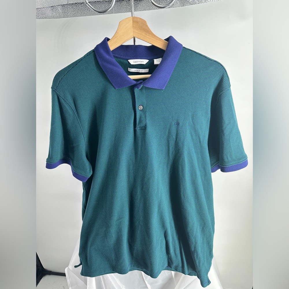 Calvin Klein Liquid Touch Striped Polo Shirt